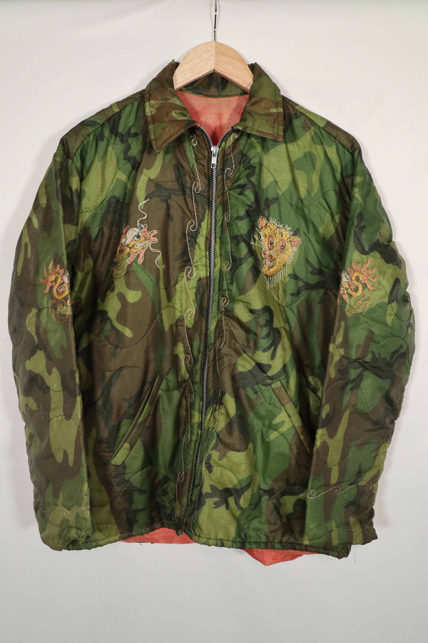 Real US Army Poncho Liner Tour Jacket DUC PHO 1969-1970