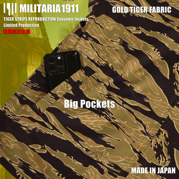 [Delivery in Early February 2027] MILITARIA 1911 2026 New Release   Gold Tiger Pattern Fabric   Souvenir Jacket