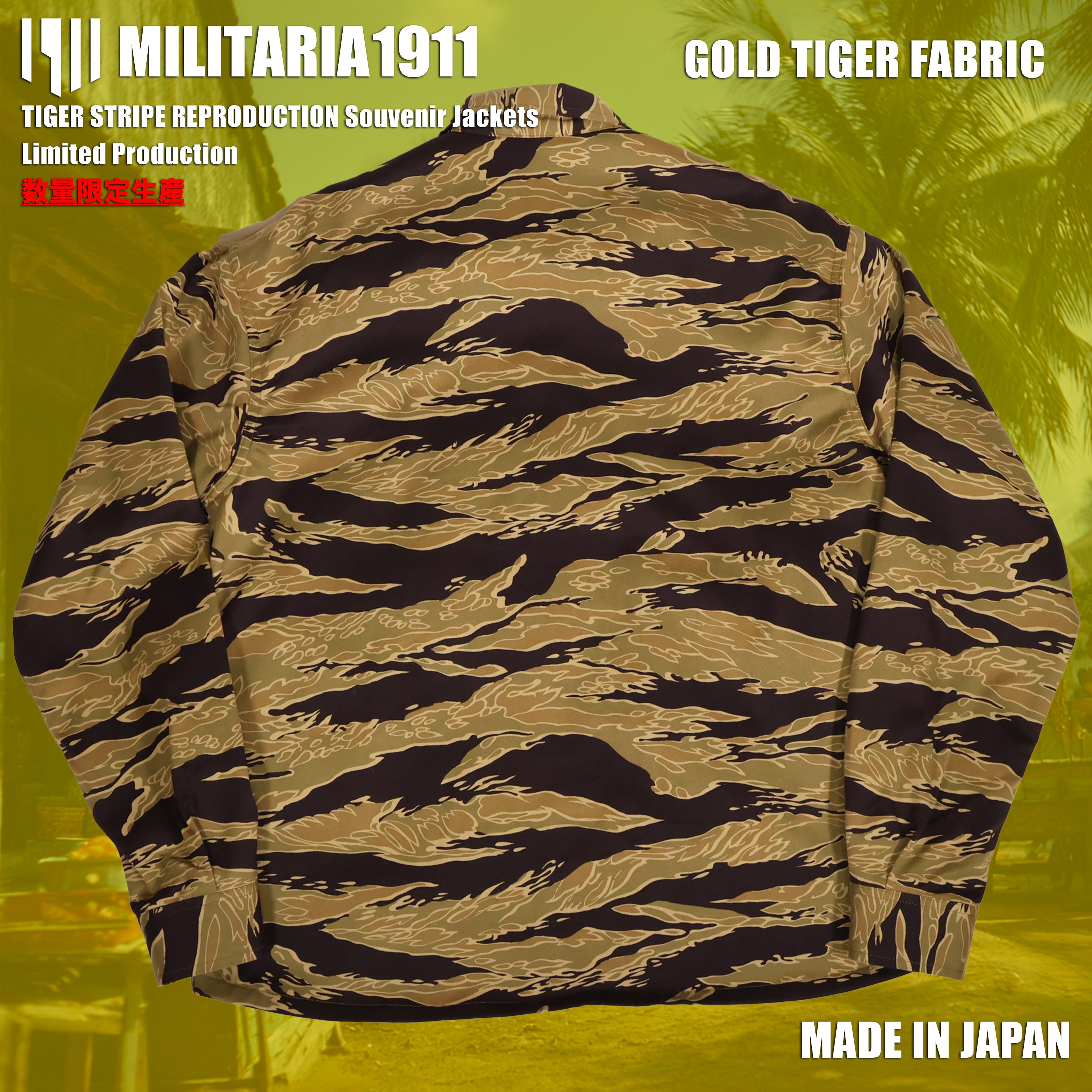 [Delivery in Early February 2027] MILITARIA 1911 2026 New Release   Gold Tiger Pattern Fabric   Souvenir Jacket