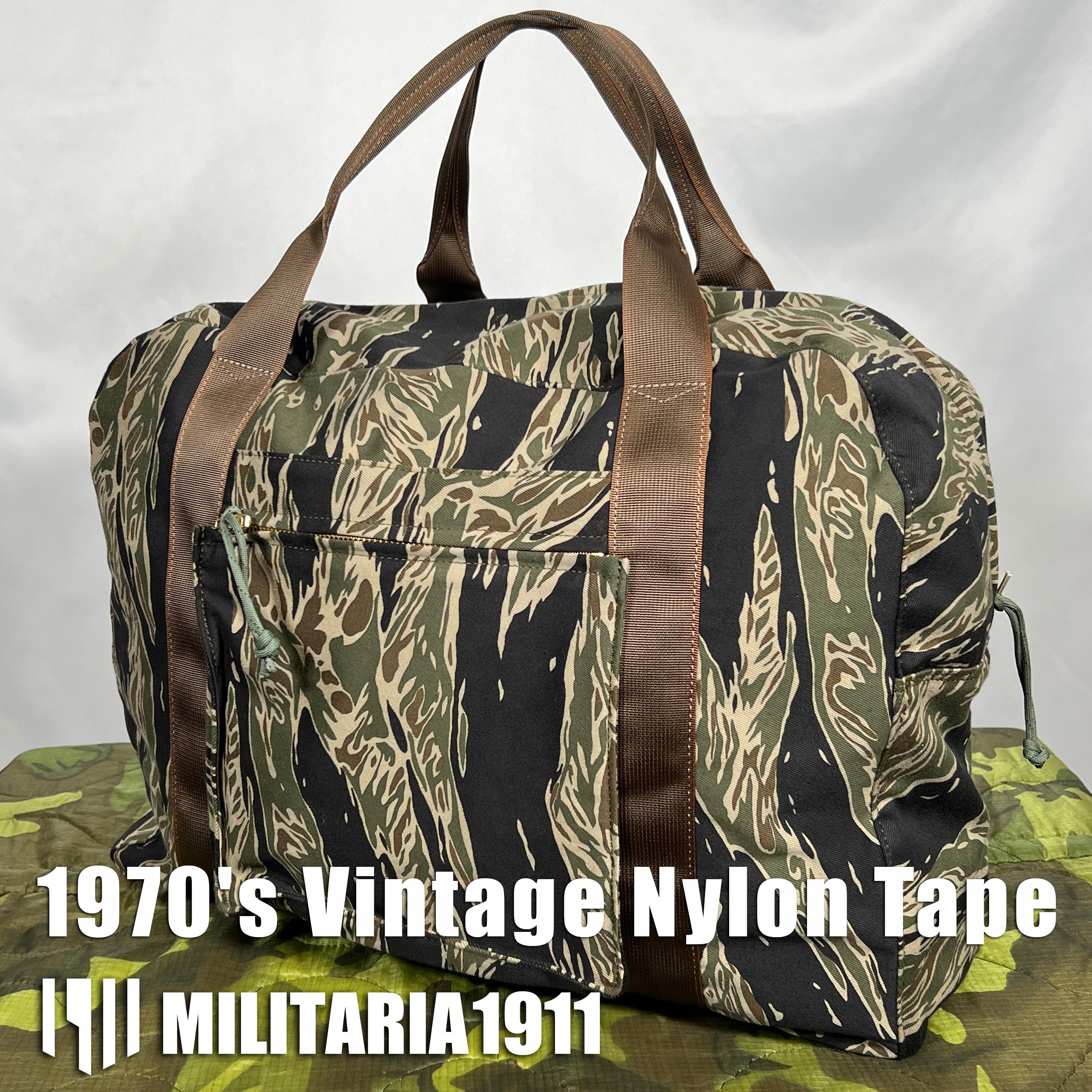 [Delivery in early March 2024] MILITARIA 1911 Silver Tiger Stripe Locally Made Bag MADE IN JAPAN