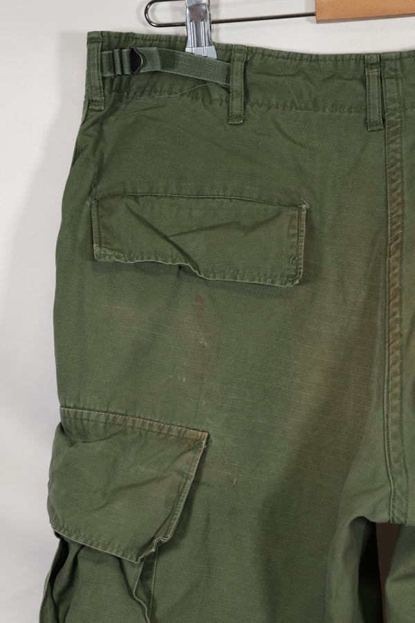 1969 4th Model Jungle Fatigue Pants, M-S, used, strong signs of use.