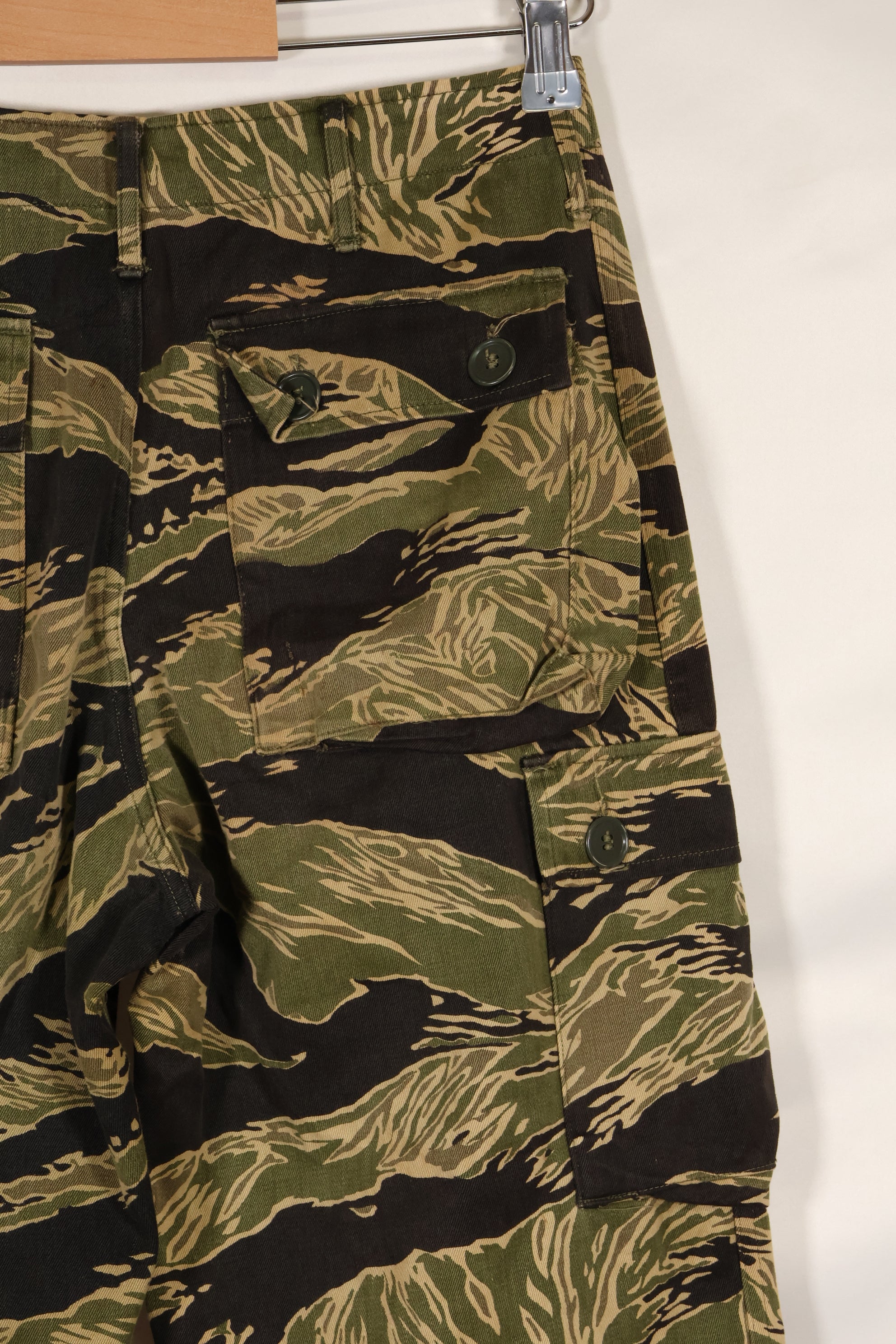 Real Okinawa Tiger Tiger Stripe Pants Asian Cut Faded Used