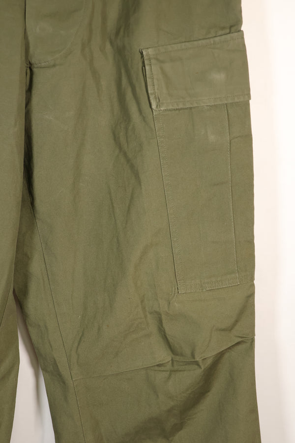 Estimated 1967 Contract S-R 3rd Model Jungle Fatigue Pants Non Rip Good Condition Used