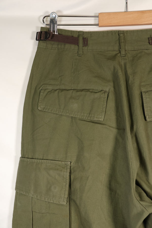 Estimated 1967 Contract S-R 3rd Model Jungle Fatigue Pants Non Rip Good Condition Used