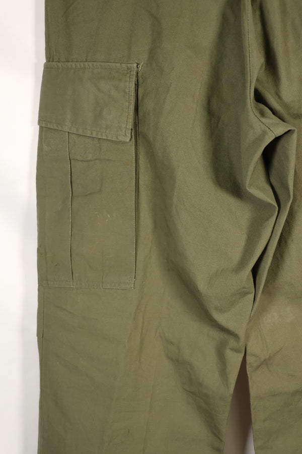 Estimated 1967 Contract S-R 3rd Model Jungle Fatigue Pants Non Rip Good Condition Used