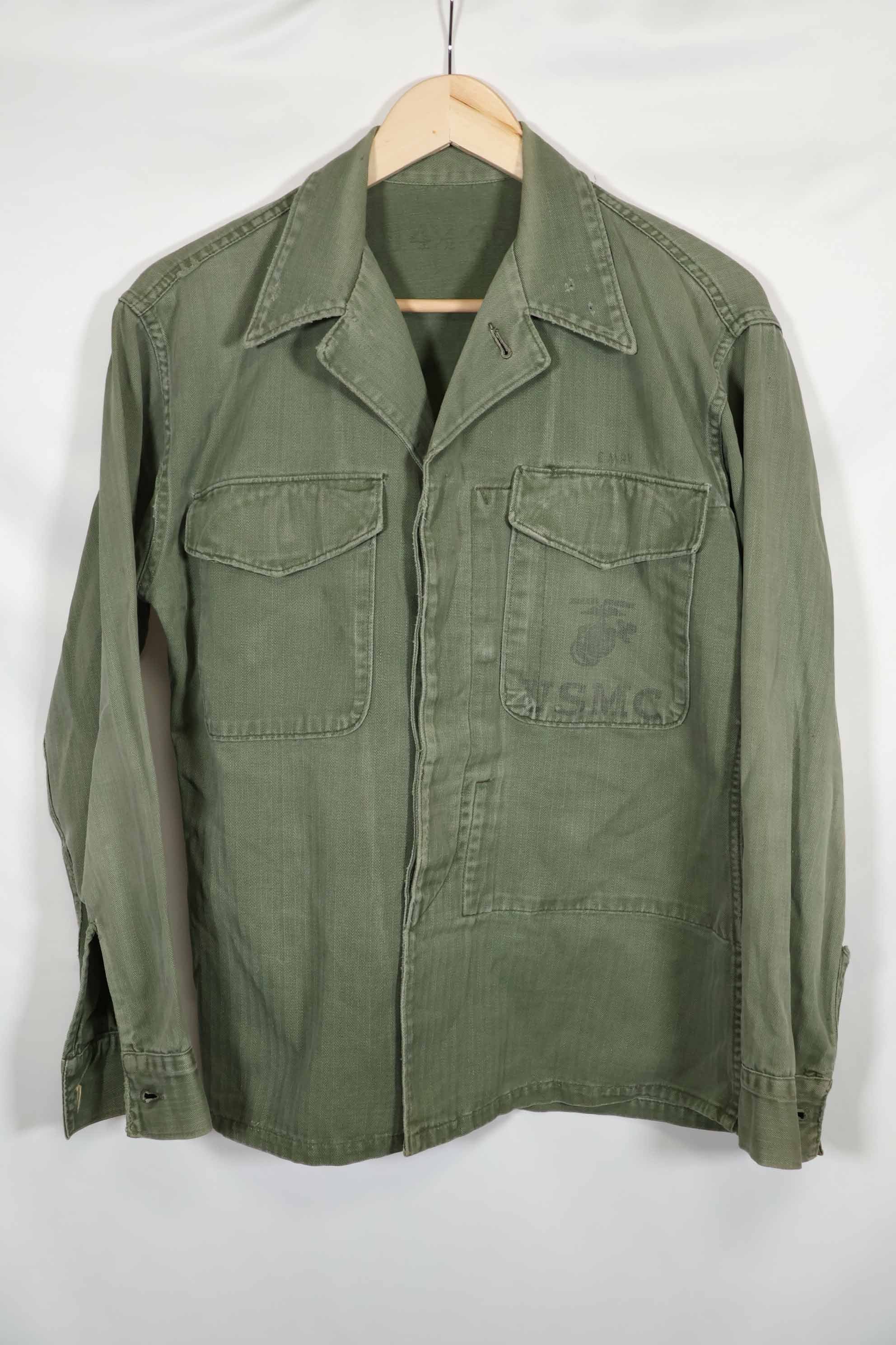 1950's U.S. Marine Corps HBT Uniform P-53 Final HBT Uniform Used A