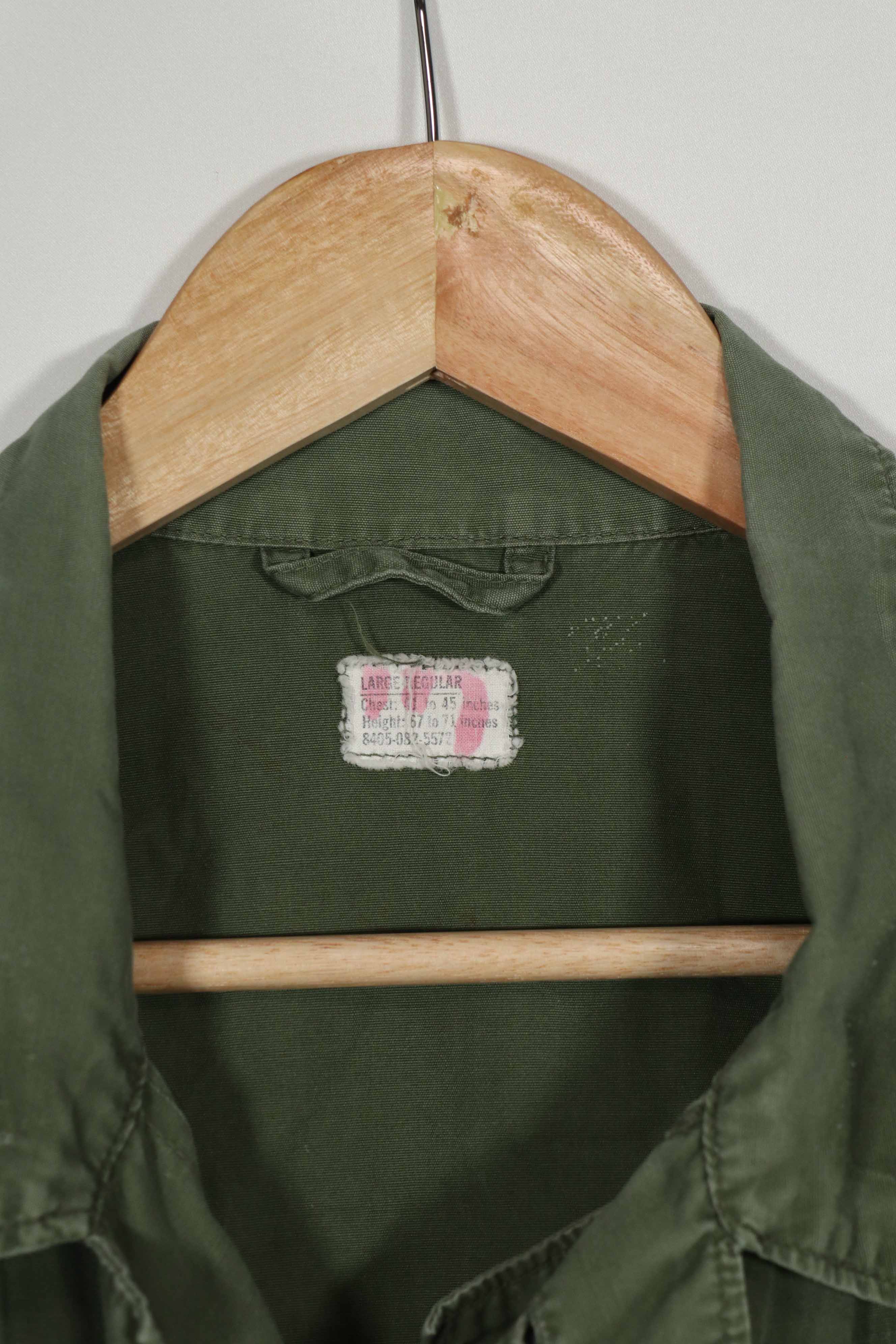 Real 2nd Model Jungle Fatigue Jacket, stains, patch marks, L-R size, used, A