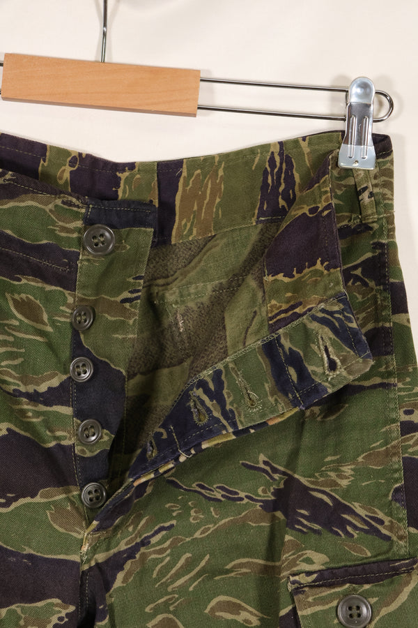 Real tiger stripe pants, gold tiger derived pattern, missing button, almost unused.