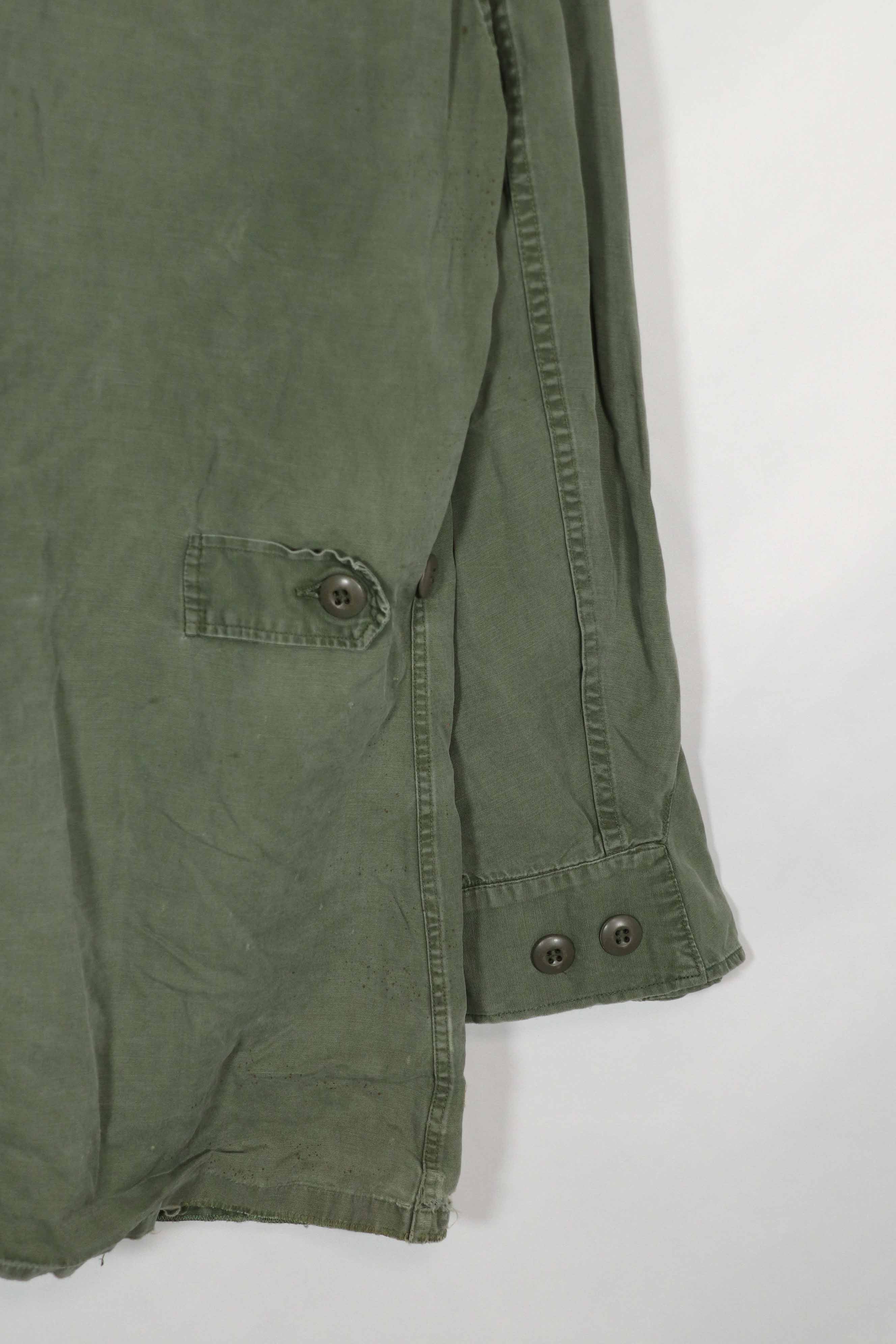 Real 2nd Model Jungle Fatigue Jacket, stains, patch marks, used, B