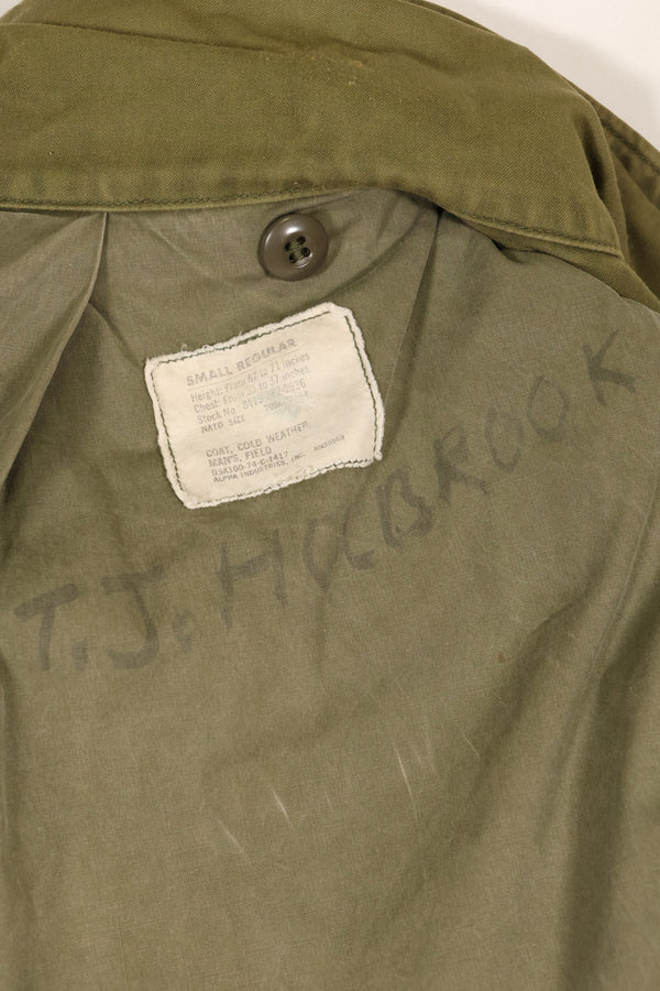 1974 Contract S-R M65 Field Jacket 3rd Model Jacket Used