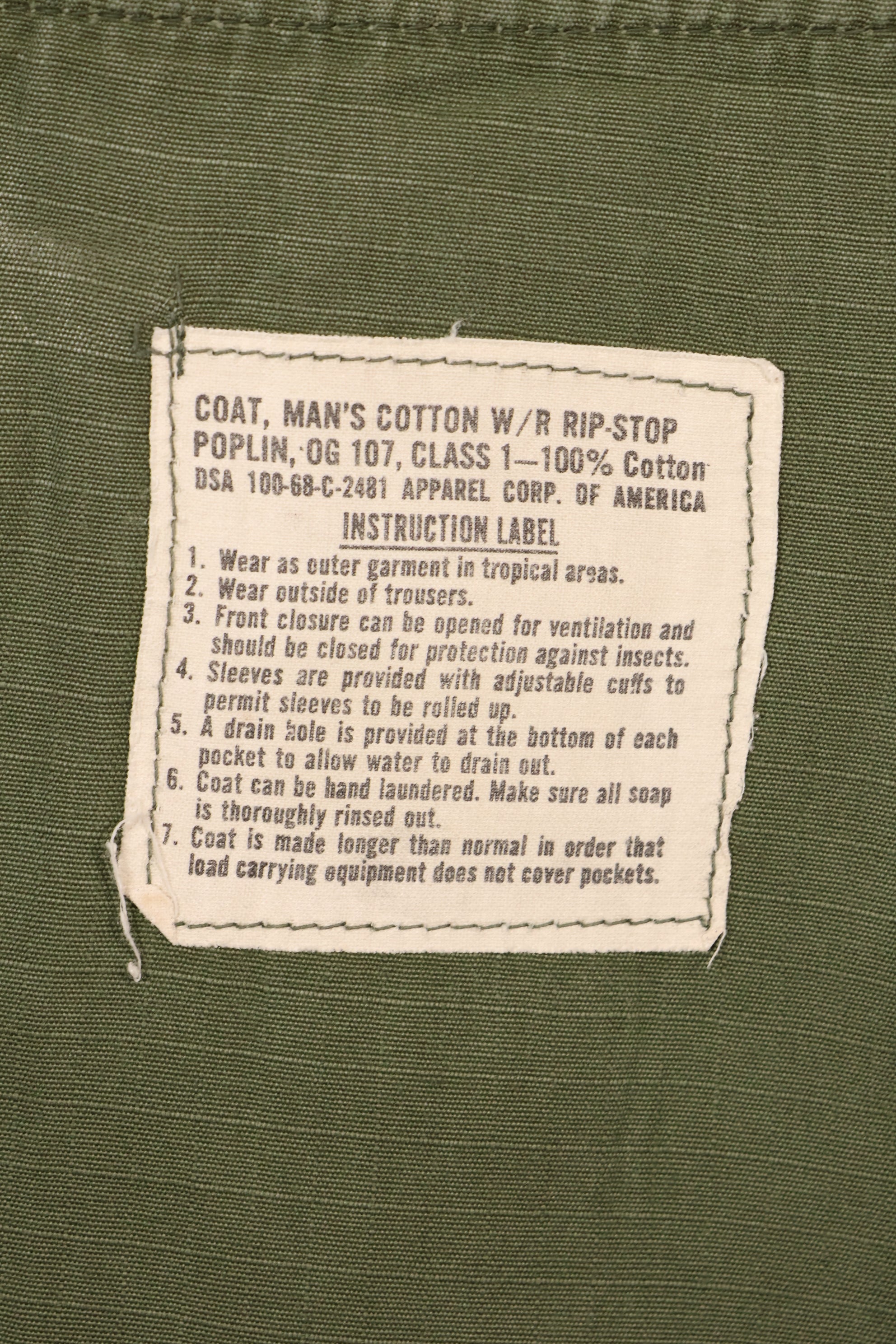 1968 Contract, S-R, USAF, 4th Model Jungle Fatigue Jacket, Short-Sleeve Custom, Used