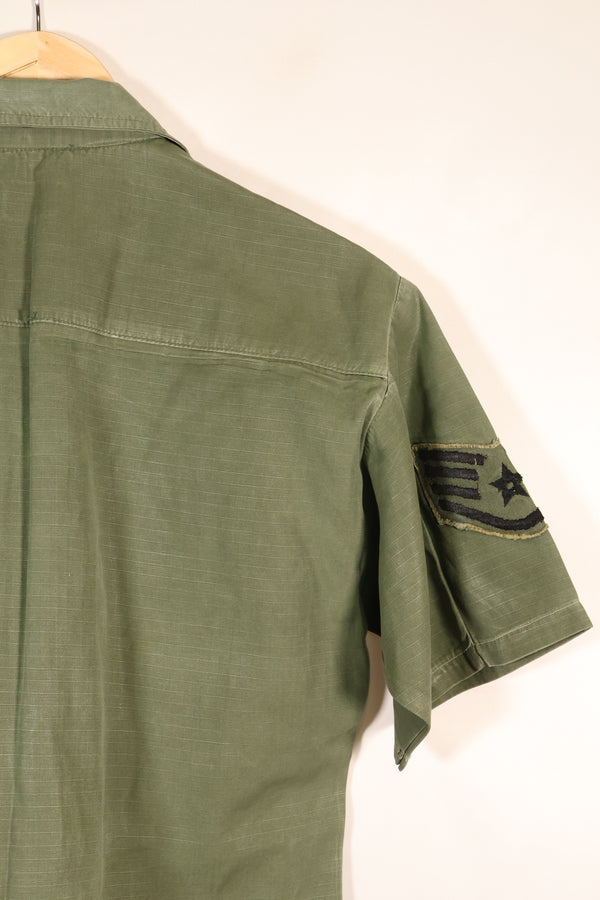 1968 Contract, S-R, USAF, 4th Model Jungle Fatigue Jacket, Short-Sleeve Custom, Used