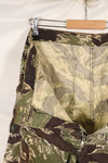Mid-1960s, estimated US-L to XL Okinawa Tiger Tiger stripe pants, HAMA zipper, used.