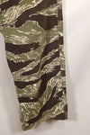 Mid-1960s, estimated US-L to XL Okinawa Tiger Tiger stripe pants, HAMA zipper, used.