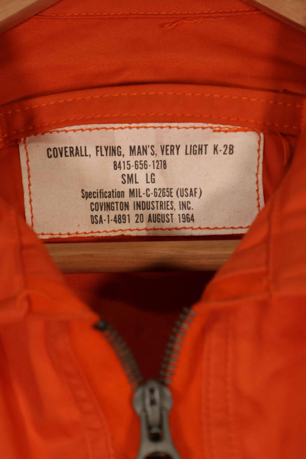 実物　1964年製　アメリカ空軍　USAF K2-B　未使用品　レスキューオレンジ色
