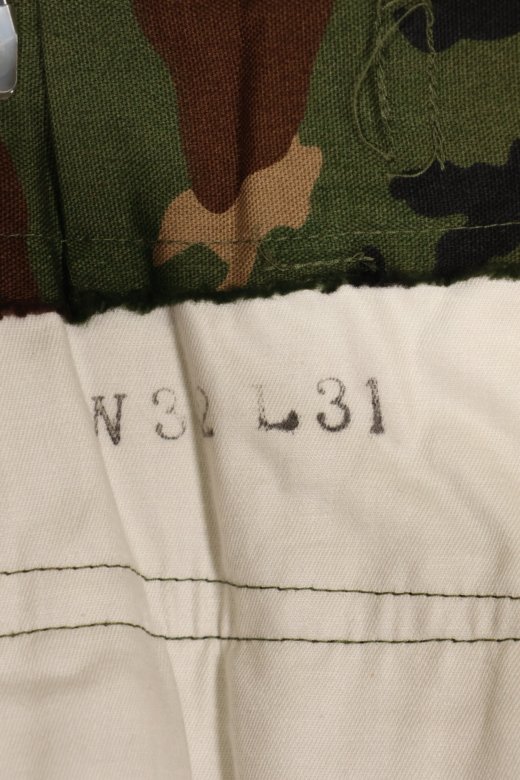 1980's Okinawa souvenir ERDL camouflage Woodland camouflage locally made pants, unused.