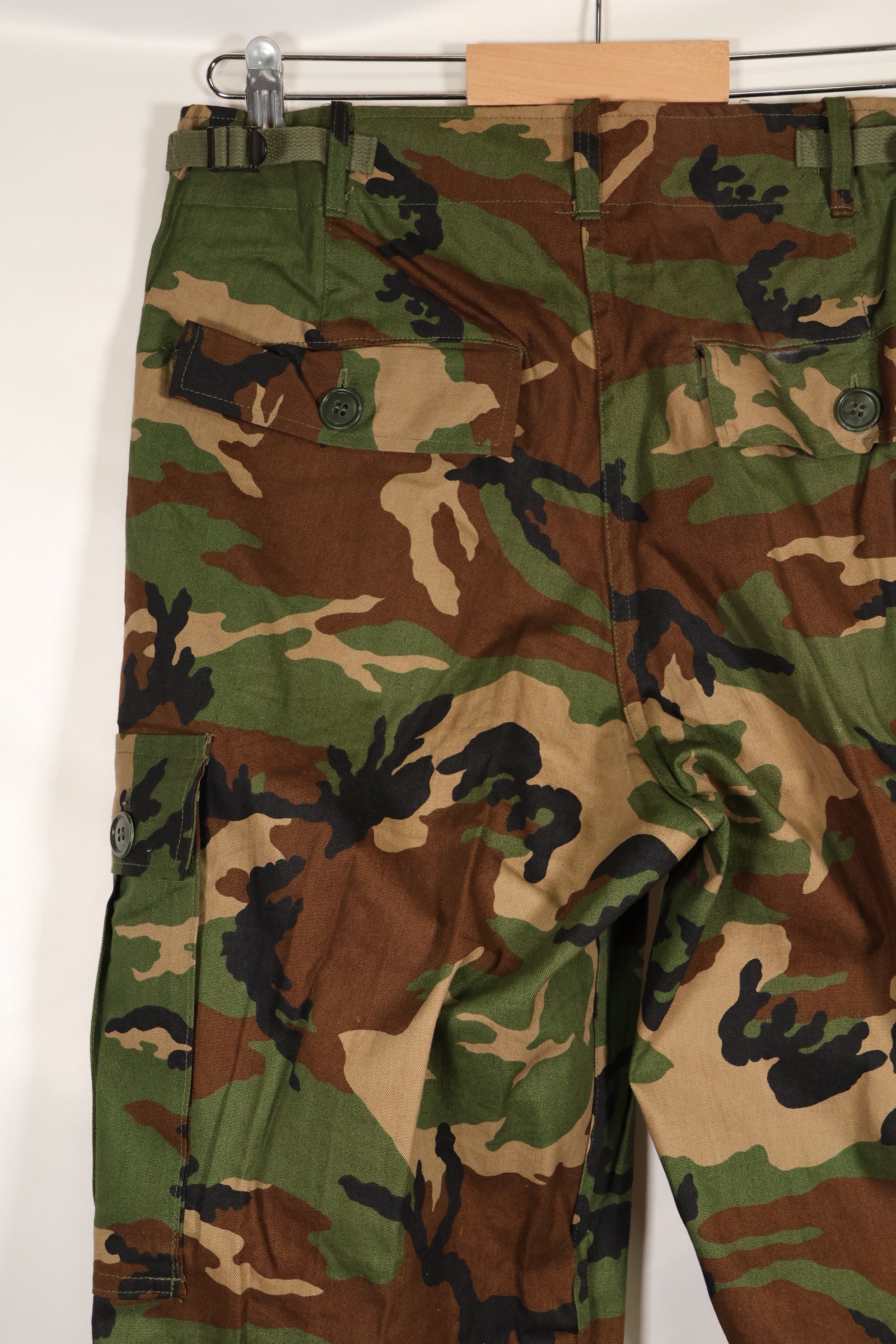 1980's Okinawa souvenir ERDL camouflage Woodland camouflage locally made pants, unused.