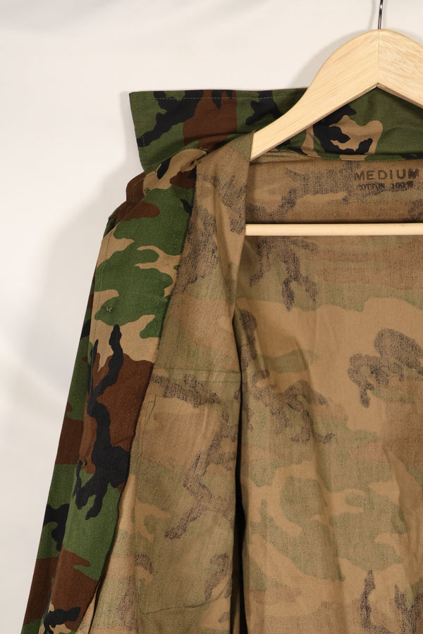 1980's Okinawa souvenir ERDL camouflage woodland camouflage locally made jacket, never used.
