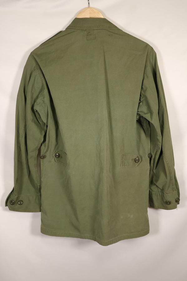 Estimated 1963, Estimated S-S 1st Model Jungle Fatigue Jacket, Scratched, Used.