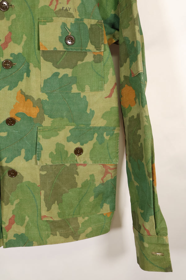 1970's Private Purchase U.S. Marine Corps Mitchell Camouflage Fatigue Jacket by Shelterhalf, used.
