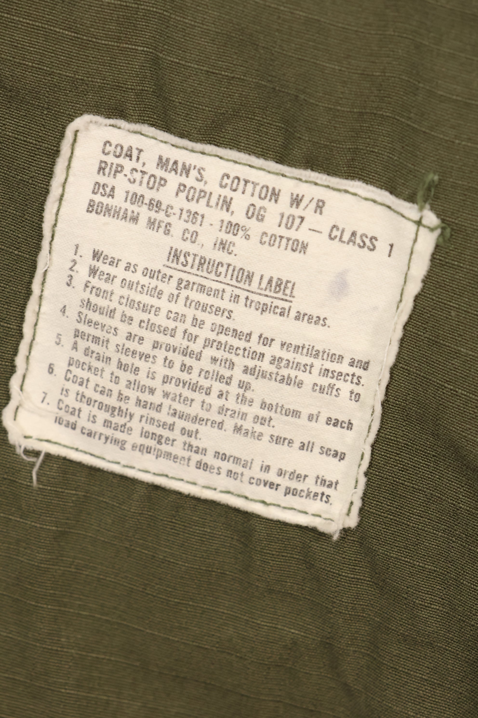1969 Contract, S-R, U.S. Navy, PBR 4th Model Jungle Fatigue Jacket, Patch Added Later, Used