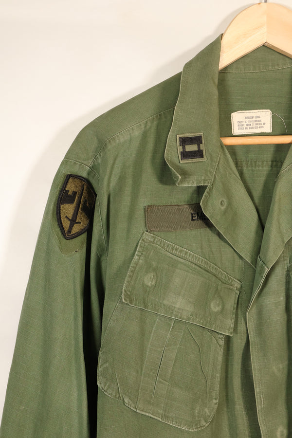 1969 Contract, M-L, 4th Model Jungle Fatigue Jacket, Patches Added Later, Used