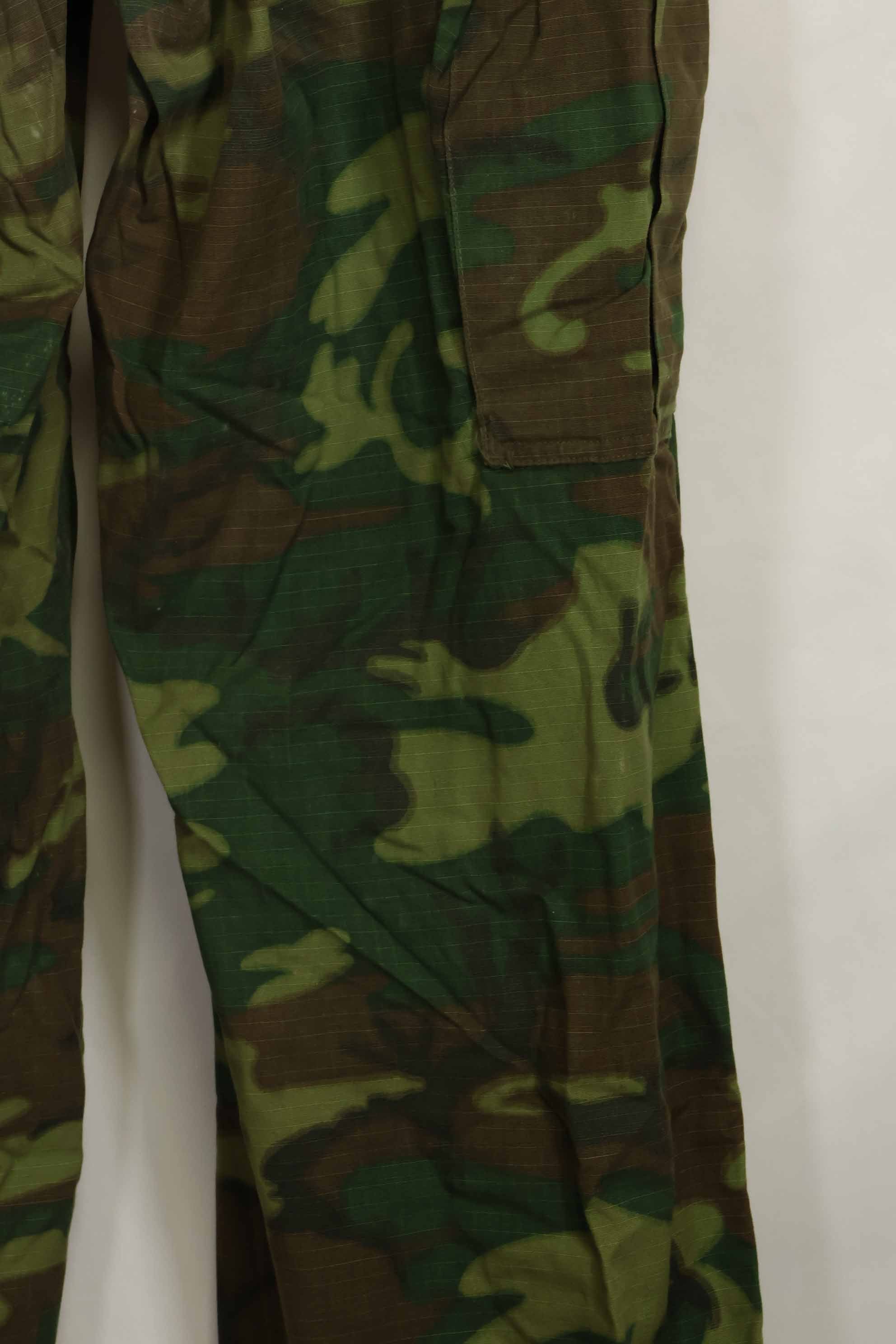 1968 Contract Ripstop ERDL Camouflage Jungle Fatigue Pants M-R Good Condition Used