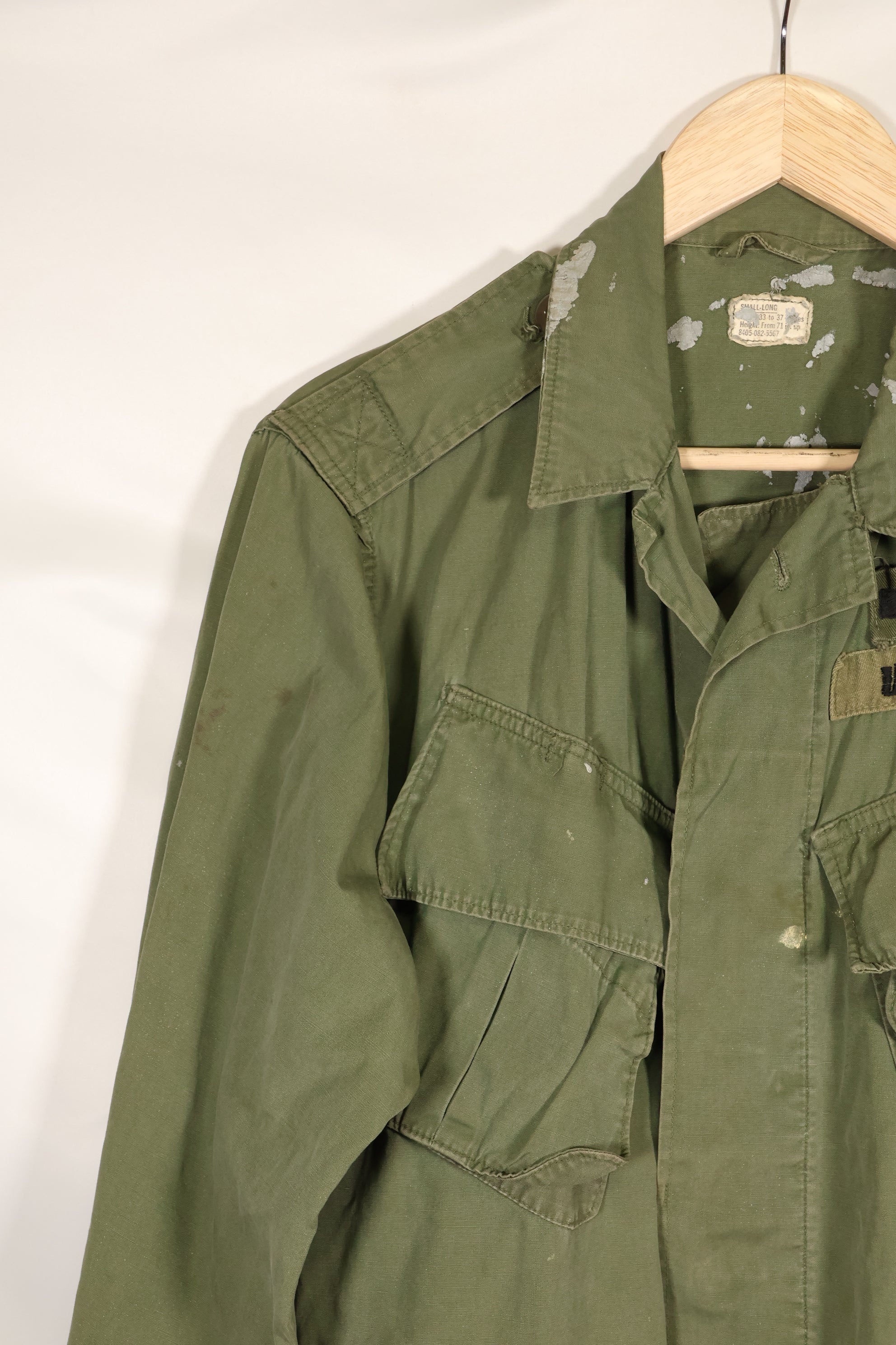 Estimated circa 1965 S-L 2nd Model Jungle Fatigue Jacket 25th Infantry Division, used with patch.