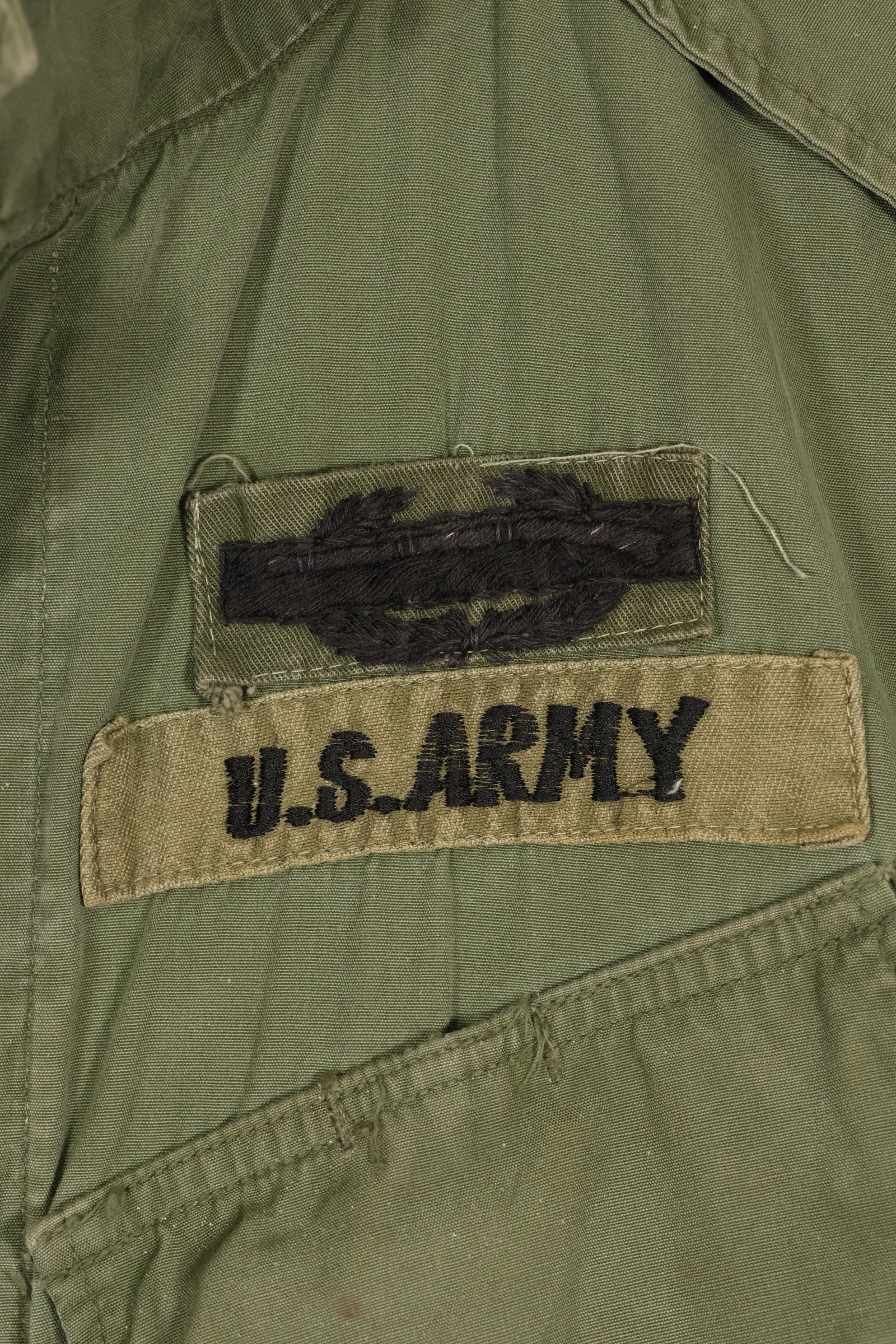 Estimated circa 1965 S-L 2nd Model Jungle Fatigue Jacket 25th Infantry Division, used with patch.