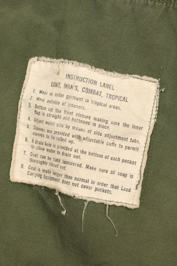 Estimated circa 1965 S-L 2nd Model Jungle Fatigue Jacket 25th Infantry Division, used with patch.