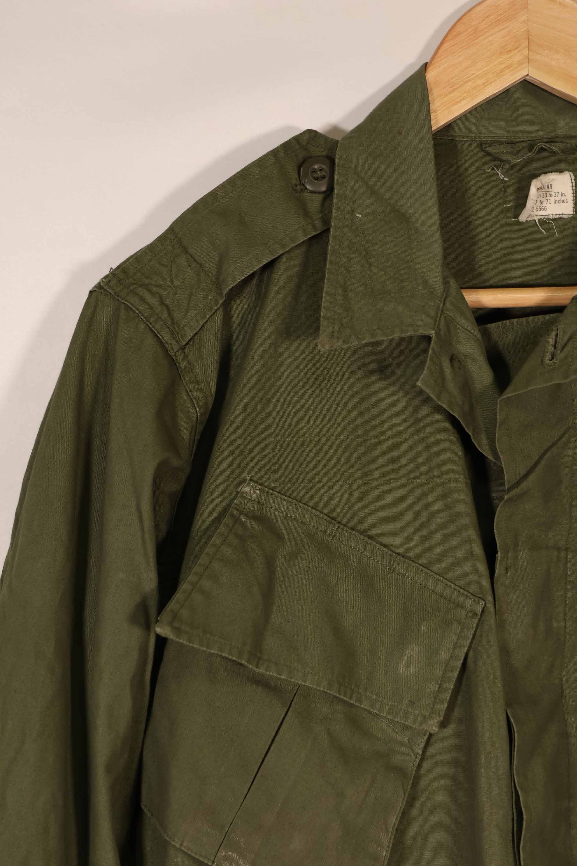 Real 2nd Model Jungle Fatigue Jacket S-R Used, faded, stained.