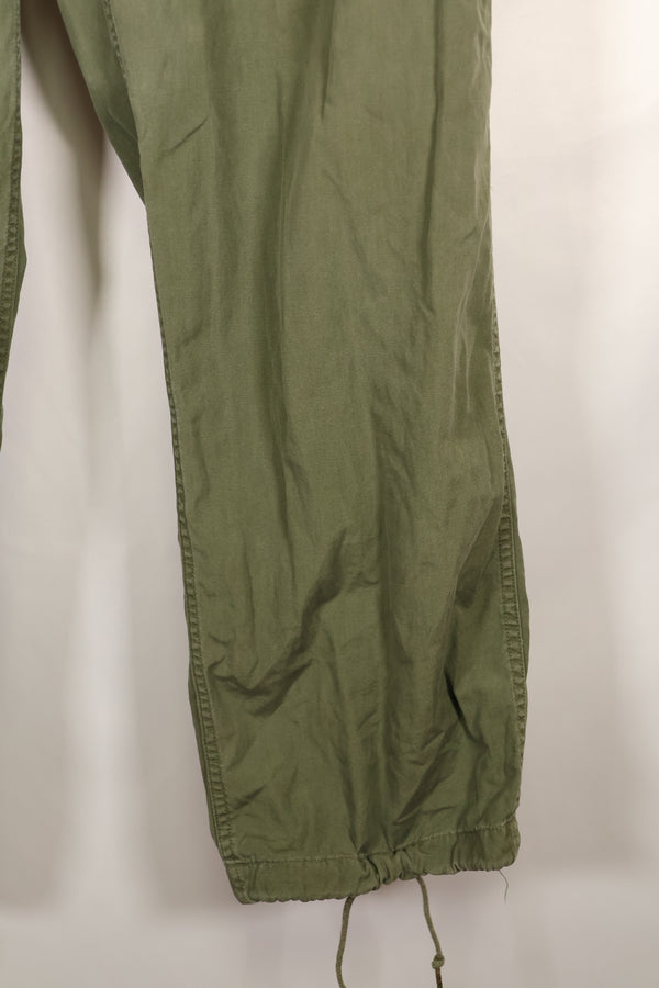 Estimated circa 1965 M-R 2nd Model Jungle Fatigue pants, faded, used.