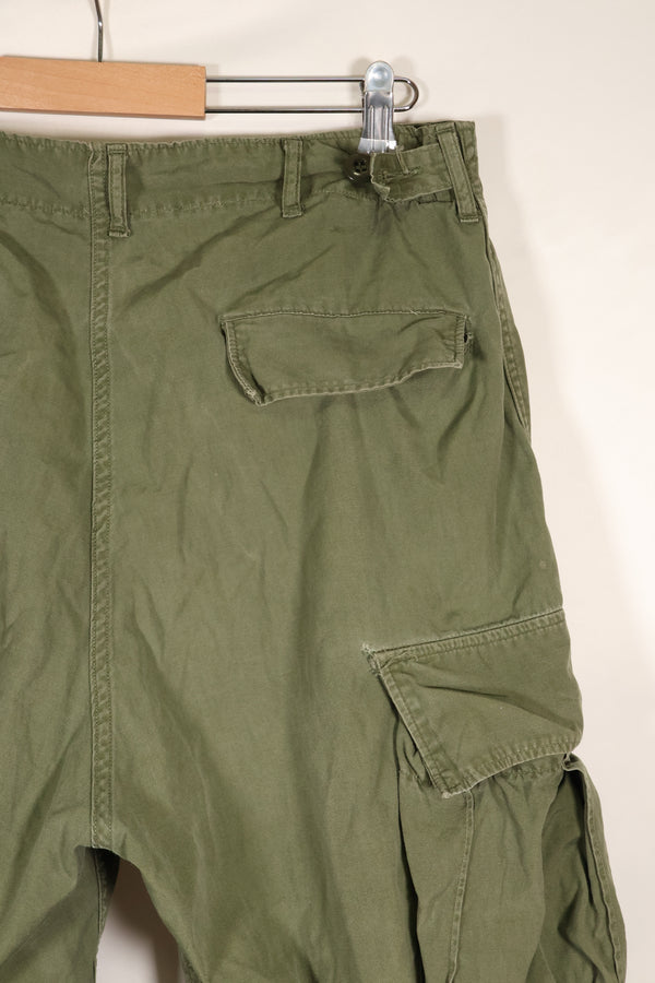 Estimated circa 1965 M-R 2nd Model Jungle Fatigue pants, faded, used.