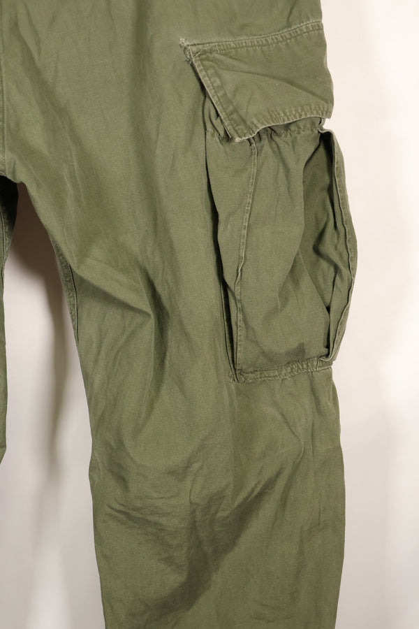 Estimated circa 1965 M-R 2nd Model Jungle Fatigue pants, faded, used.