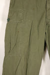 1964 Contract S-L with hemming 1st Model Jungle Fatigue Pants, used with fading.