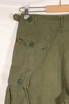 1964 Contract S-L with hemming 1st Model Jungle Fatigue Pants, used with fading.