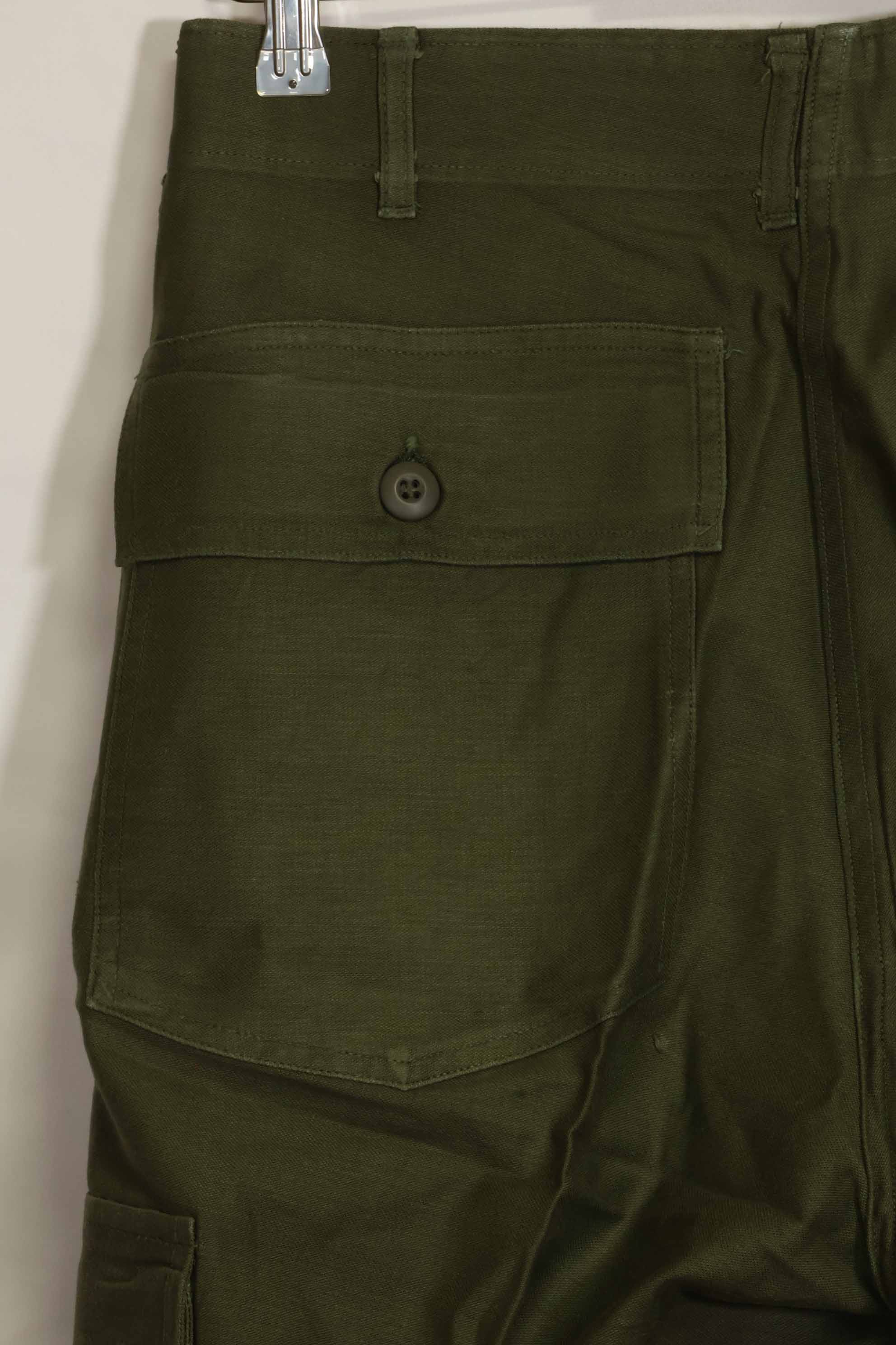 1960s lot OG-107 baker pants, cargo pocket modification, ex-special forces personnel, used, E