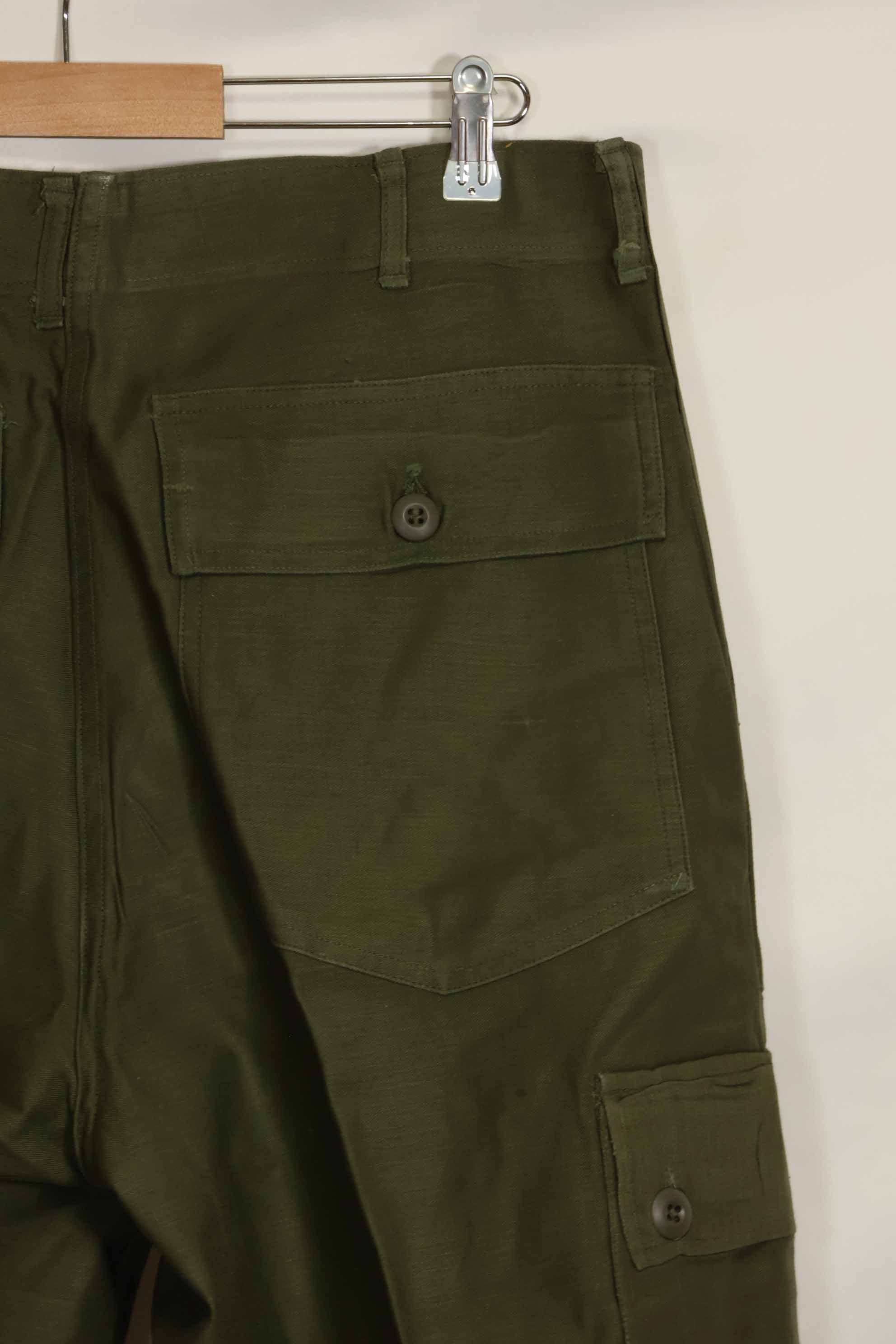 1960s lot OG-107 baker pants, cargo pocket modification, ex-special forces personnel, used, E