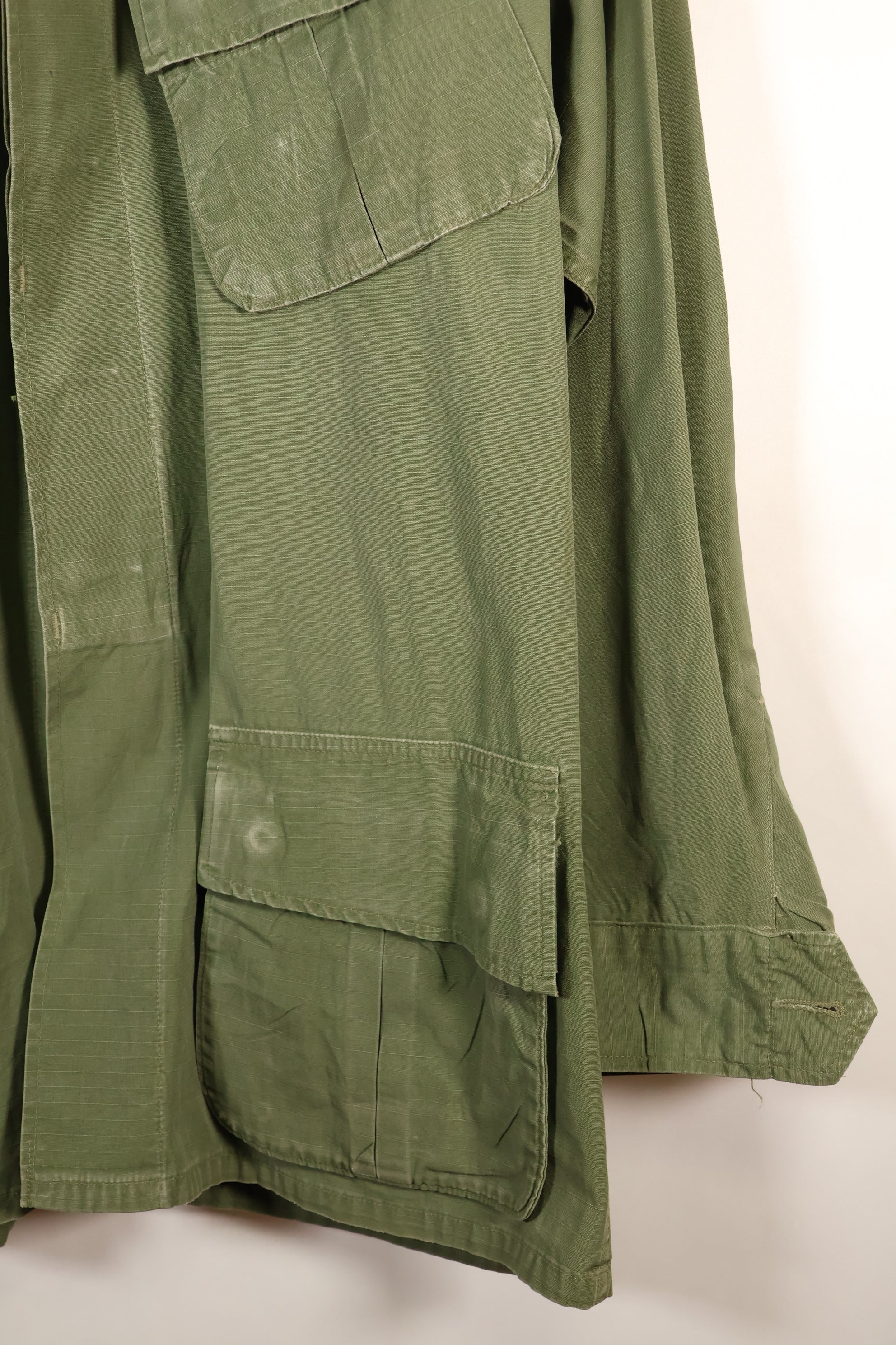 1969 Contract, M-R, 4th Model Jungle Fatigue Jacket, With Aftermarket Patches, Used