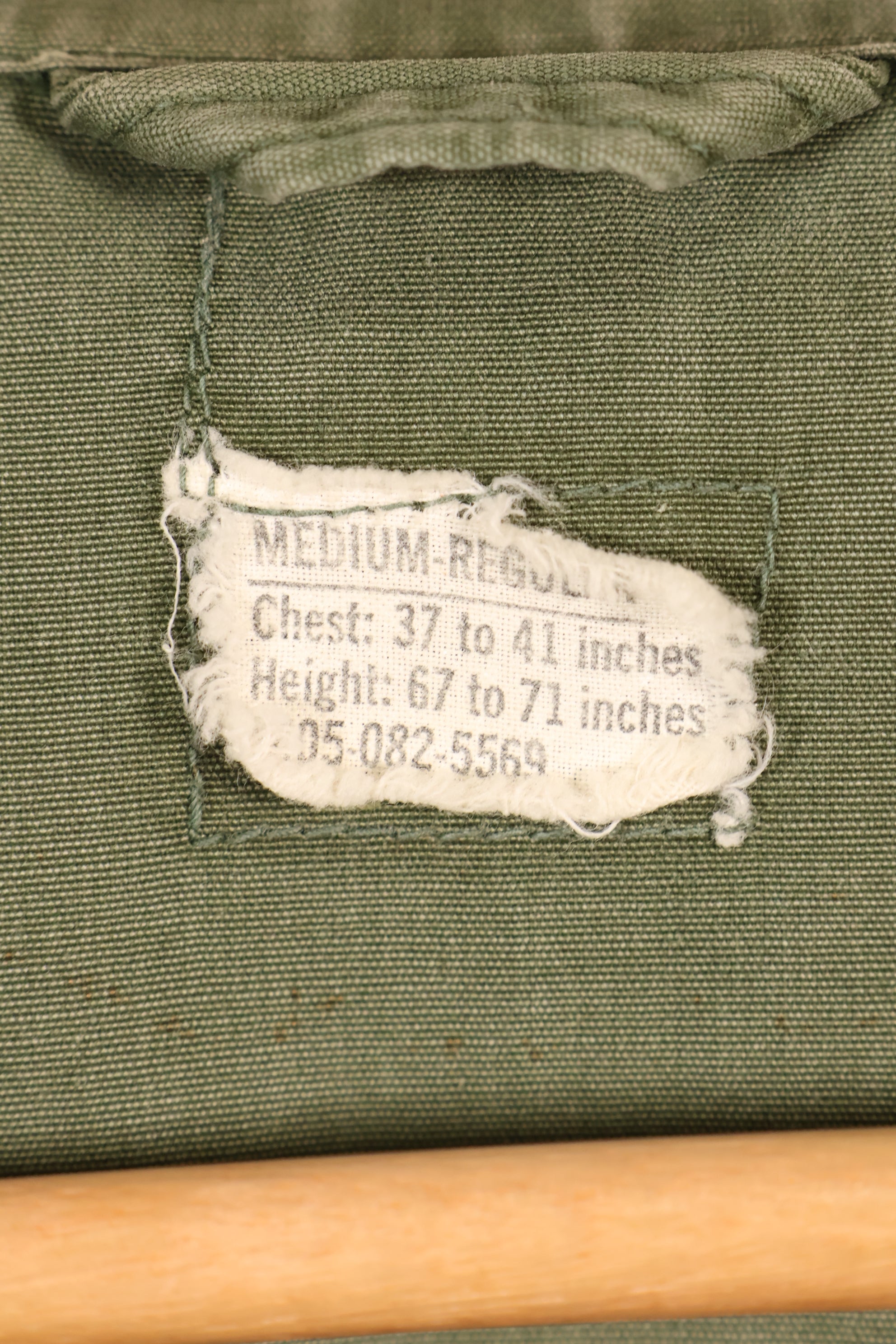 1967 Contract, M-R, U.S. Army, 3rd Model Jungle Fatigue Jacket, with Patches, Used