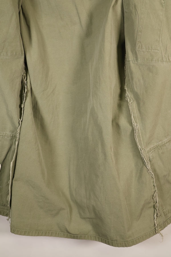 1966–67 Contract, S-R, Presumed USAF Issue, 3rd Model Jungle Fatigue Jacket, Short-Sleeve, Used
