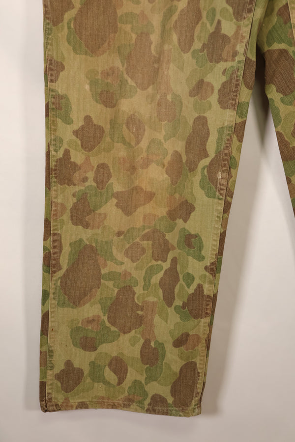 1940s, WWII, USMC, P-44, Frogskin Camouflage, HBT Pants, Used