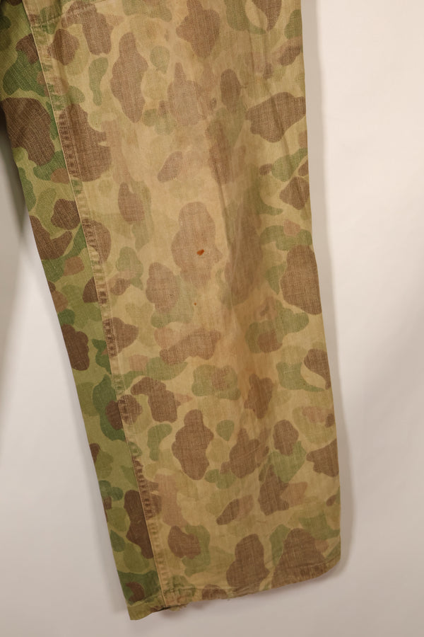 1940s, WWII, USMC, P-44, Frogskin Camouflage, HBT Pants, Used
