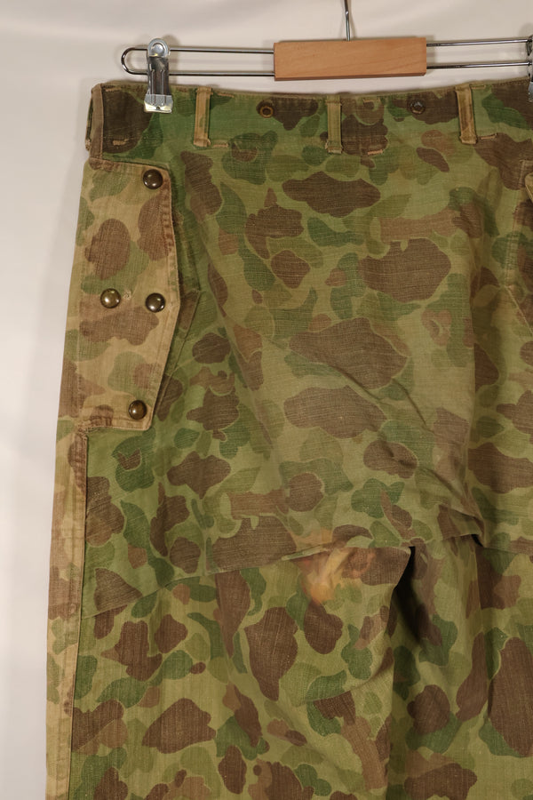 1940s, WWII, USMC, P-44, Frogskin Camouflage, HBT Pants, Used