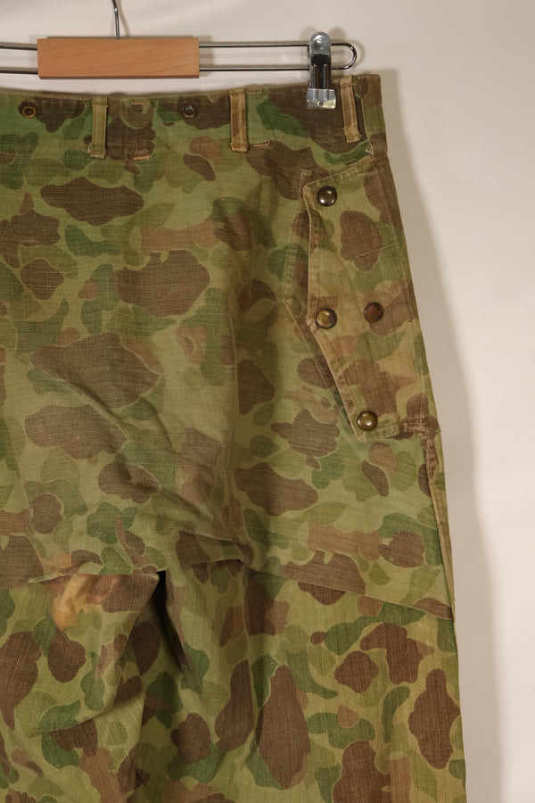 1940s, WWII, USMC, P-44, Frogskin Camouflage, HBT Pants, Used