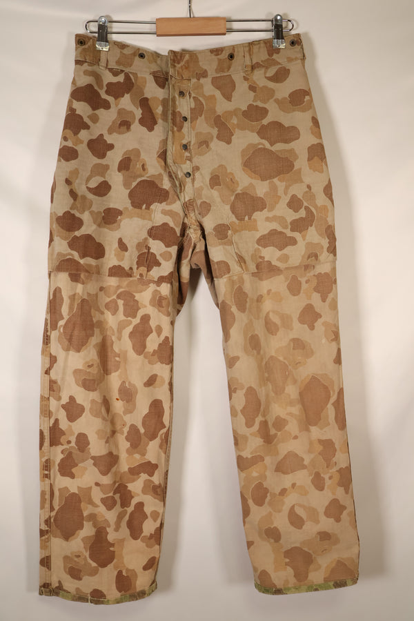 1940s, WWII, USMC, P-44, Frogskin Camouflage, HBT Pants, Used