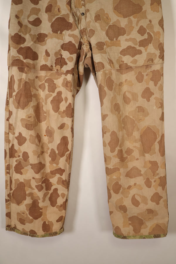 1940s, WWII, USMC, P-44, Frogskin Camouflage, HBT Pants, Used