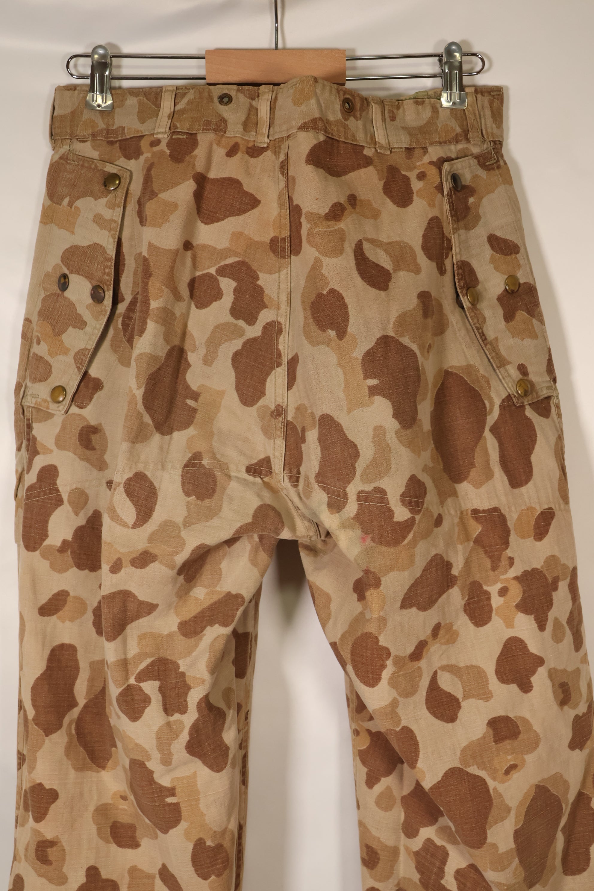 1940s, WWII, USMC, P-44, Frogskin Camouflage, HBT Pants, Used