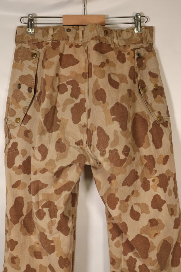 1940s, WWII, USMC, P-44, Frogskin Camouflage, HBT Pants, Used