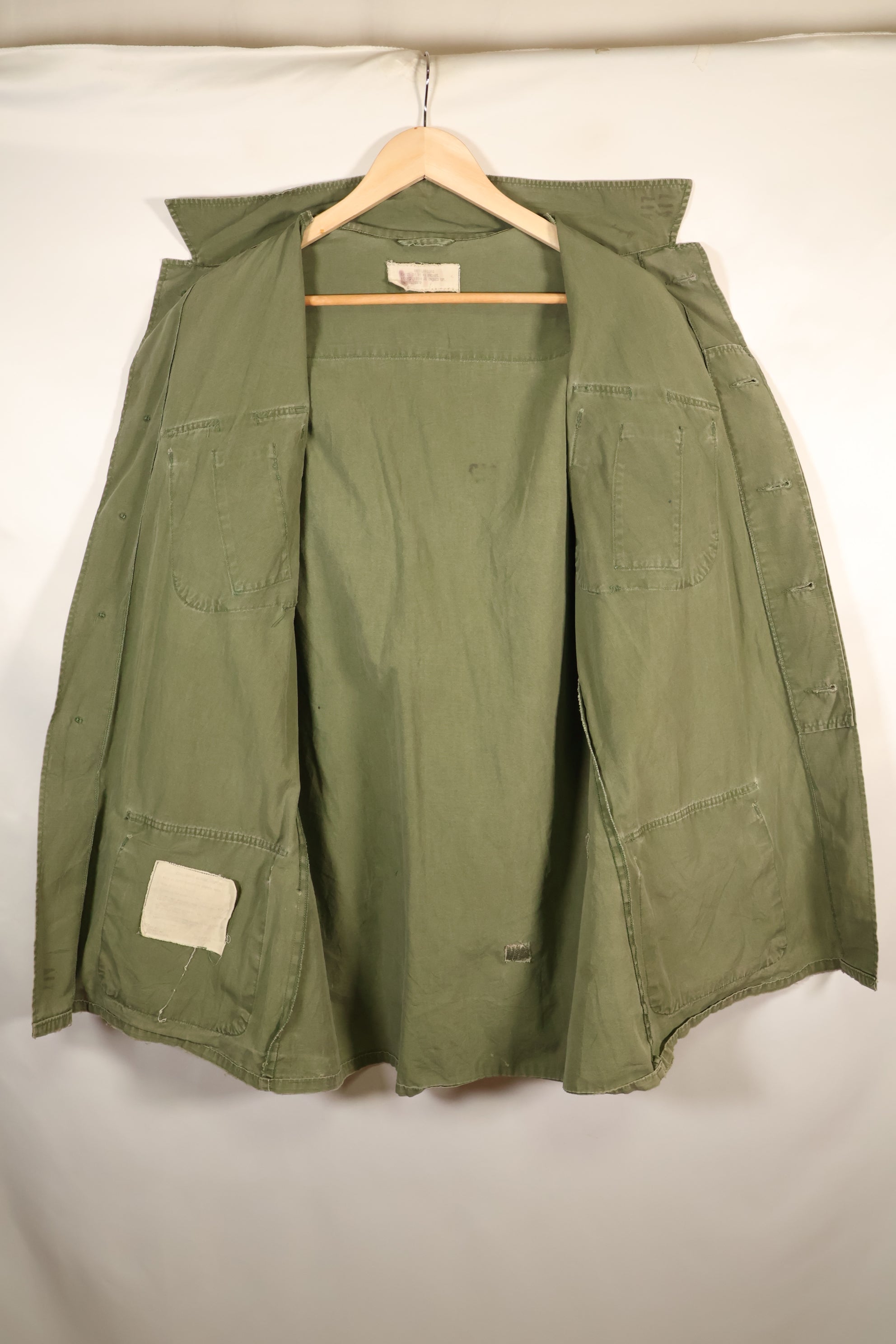 1967 Contract, M-L, Non-Ripstop, 3rd Model Jungle Fatigue Jacket, Faded, Used